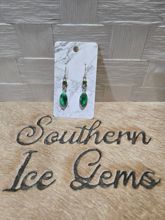 164 Green Mojave Turquoise and Peridot