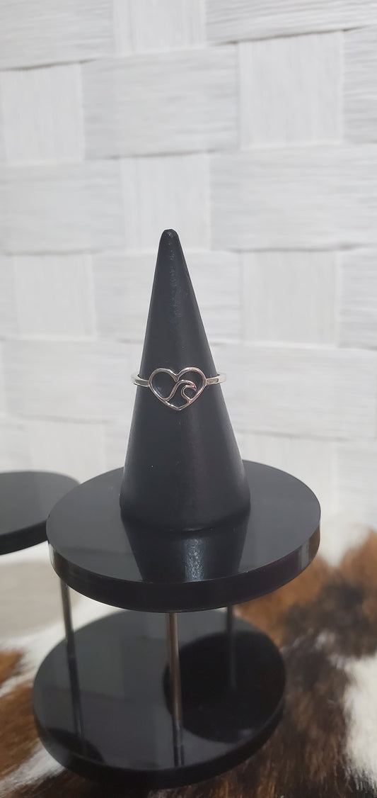 870 Sterling Silver Heart Toe Ring