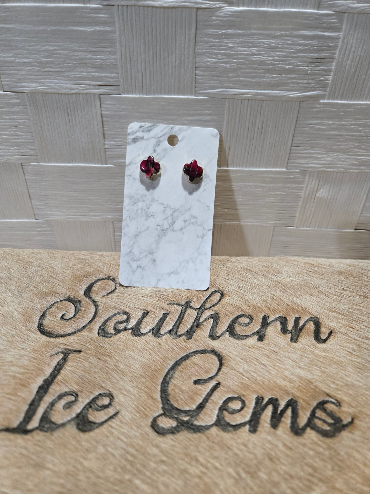 497 Rose Dahlia Cactus Studs