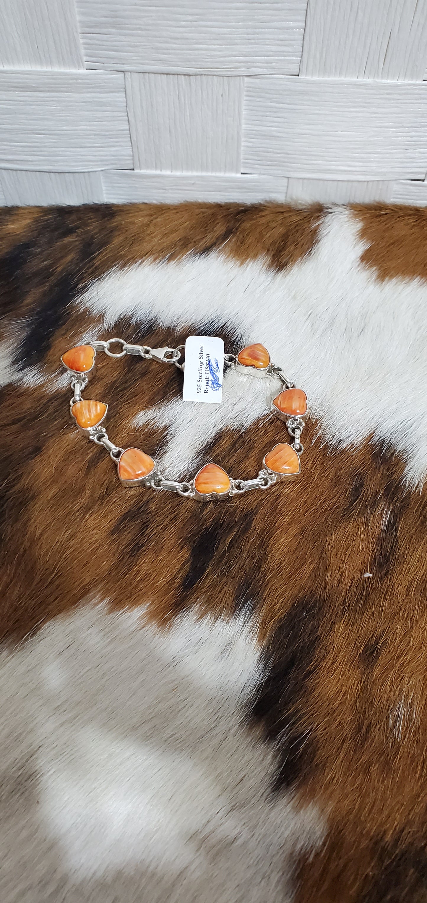 20 Orange Spiny Hearts Sz 7.50