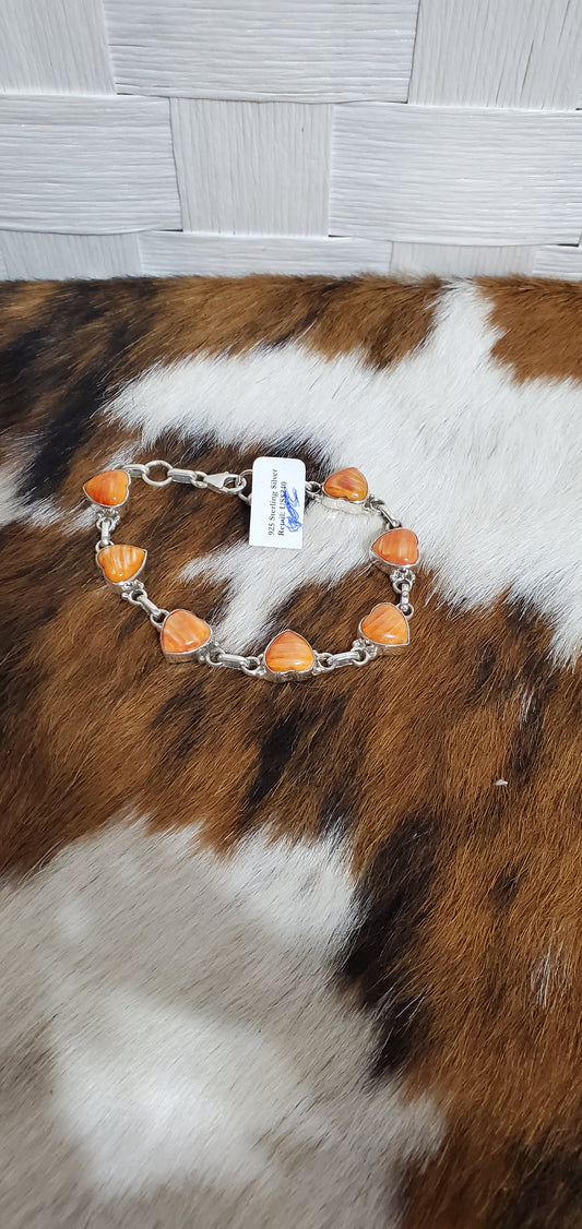 20 Orange Spiny Hearts Sz 7.50