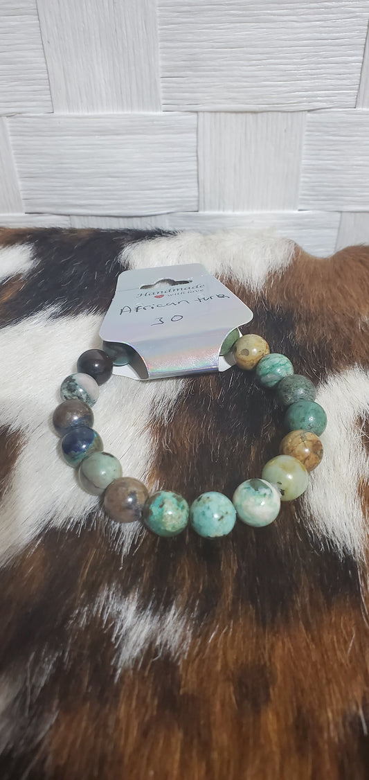 879 African Turquoise Stretch Bracelet