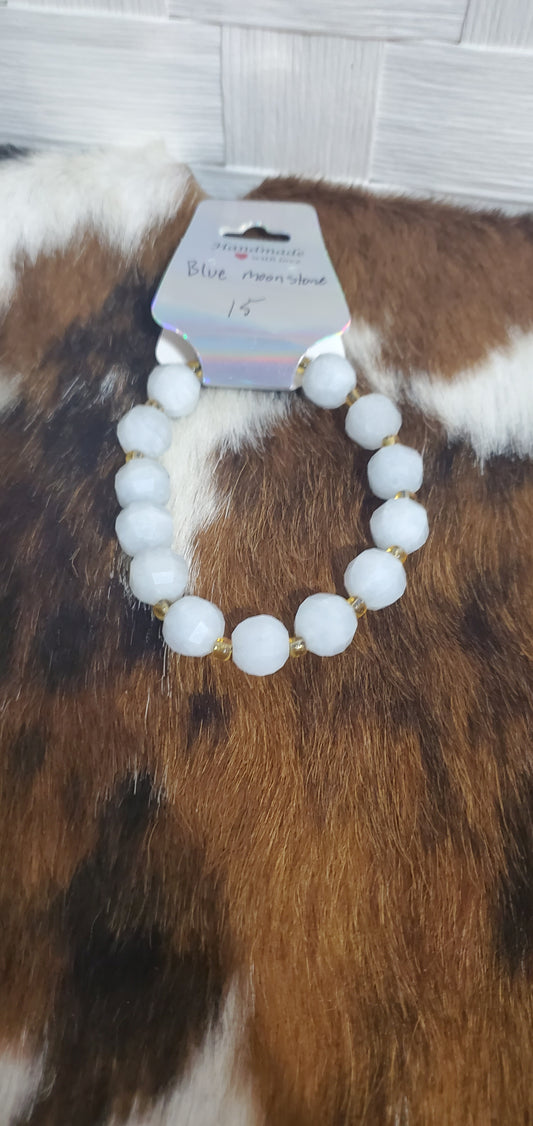920 Blue Moonstone Stretch Bracelet