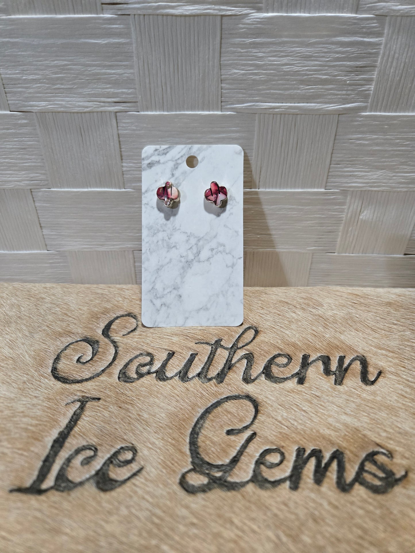 496 Rose Dahlia Cactus Studs