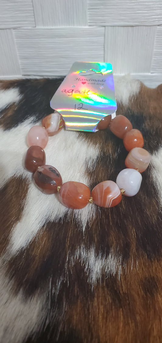 913 Agate Stretch Bracelet