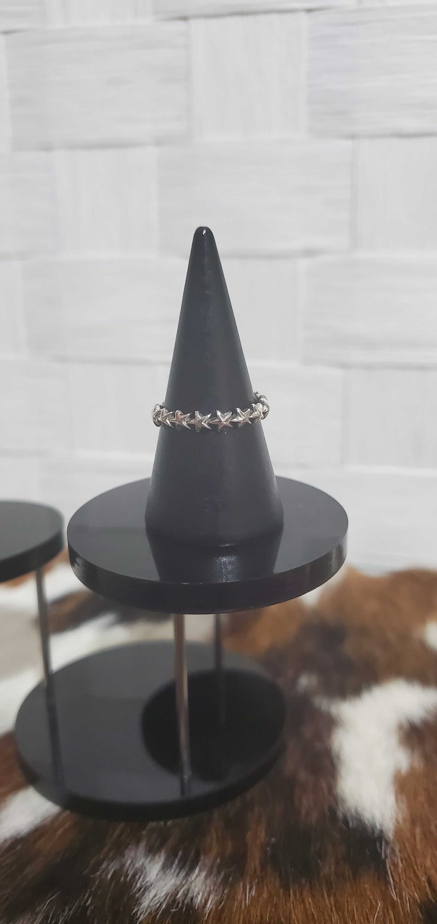 893 Sterling Silver Stars Sz 6.50
