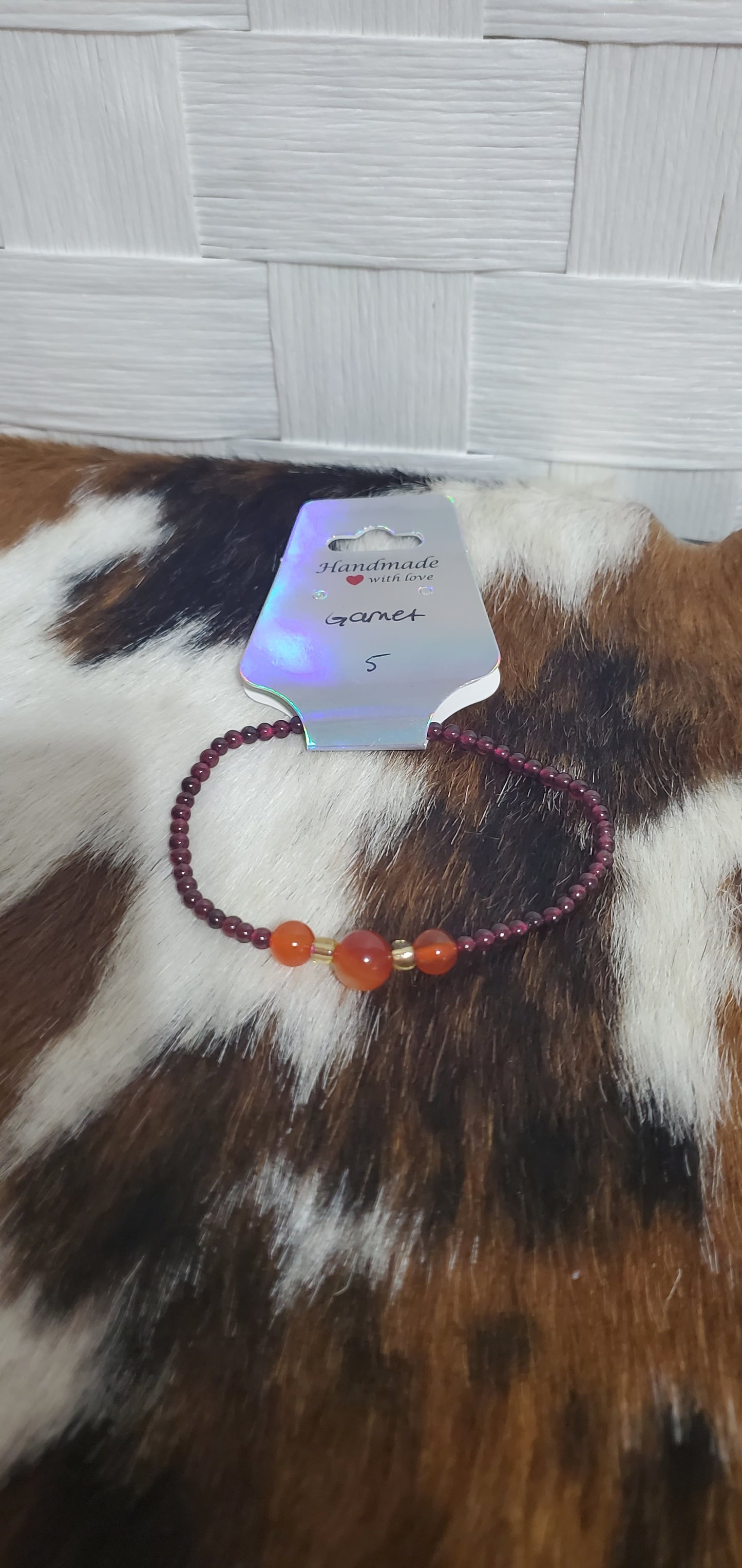 880 Garnet Stretch Bracelet