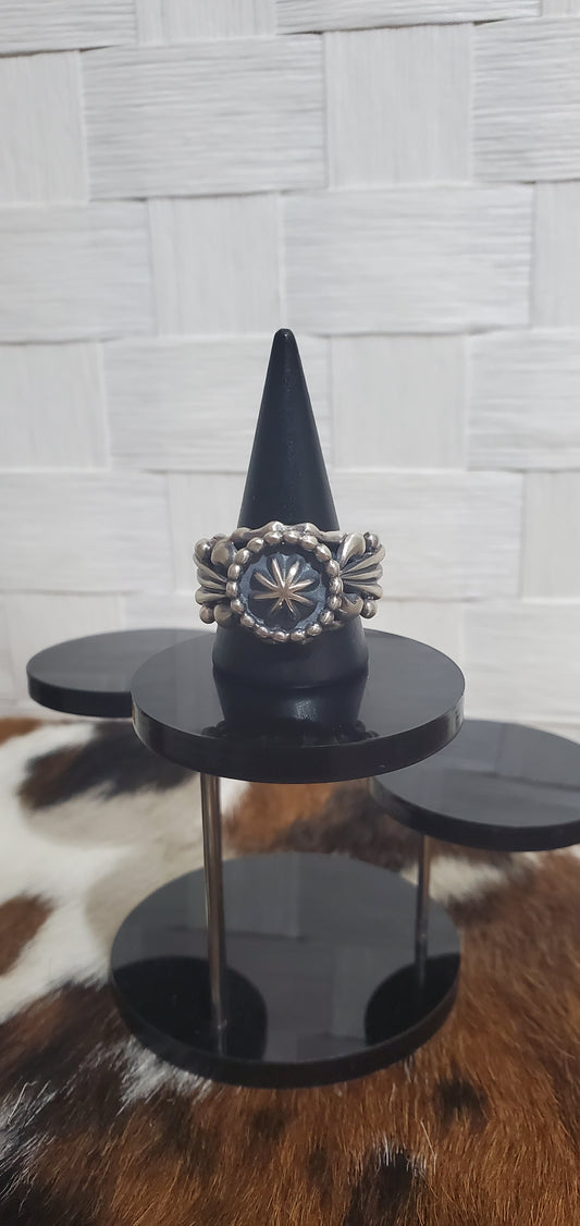 974 Sterling Silver Concho Sz 11