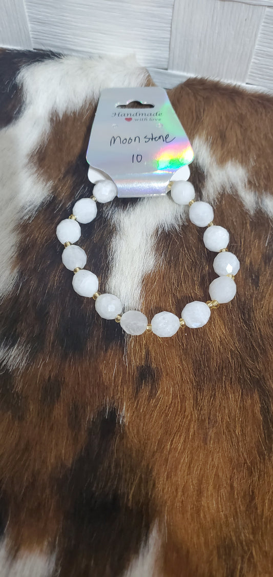 908 Moonstone Stretch Bracelet